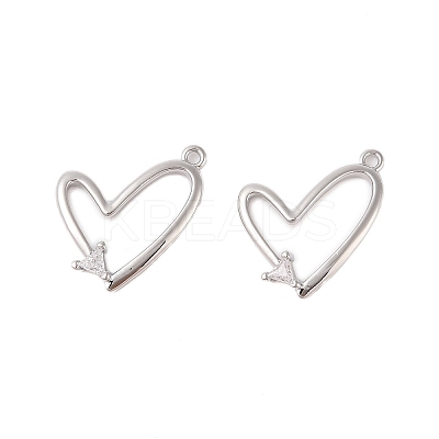 Glass Clear Rhinestone Pendants KK-N254-63P-1