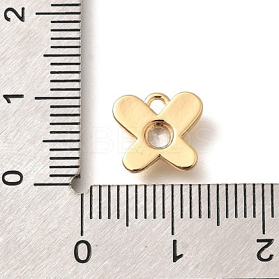 Brass Micro Pave Cubic Zirconia Charms KK-C085-24G-1