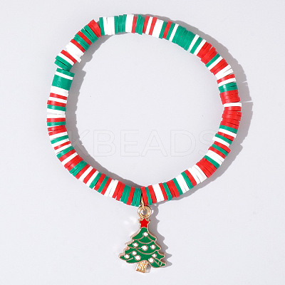 Christmas 304 Stainless Steel Enamel Charm Bracelets AH2991-19-1