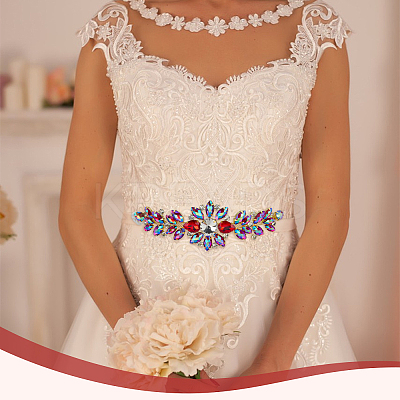 1Pc Flower Alloy Rhinestone Ornament Accessories DIY-FG0008-03A-1