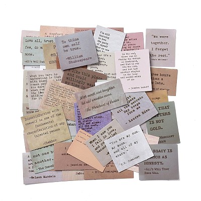 60Pcs Inspirational Wisdom Word Paper Stickers Set DIY-C062-04-1