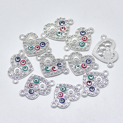 Silver Color Plated Alloy Links ENAM-S117-17-1