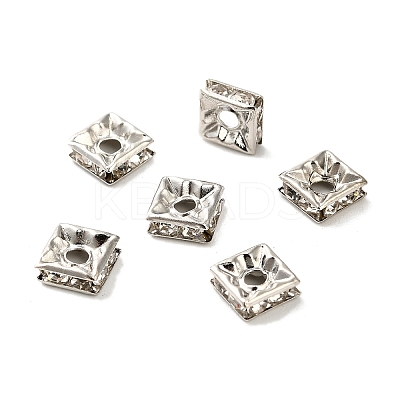 Brass Rhinestone Spacer Beads KK-I362-01C-01P-1