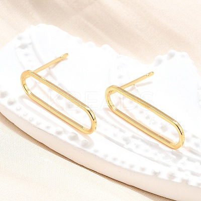 Brass Stud Earrings X-KK-T038-484B-1