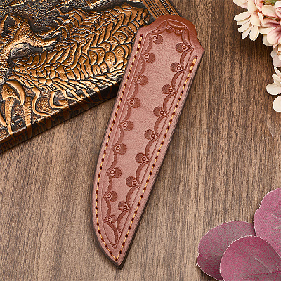 Knife Shaped Cowhide Knife Sheaths AJEW-WH20006-190-1