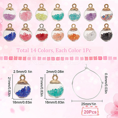DIY Wine Glass Charms Making Kits DIY-SC0020-73S-1
