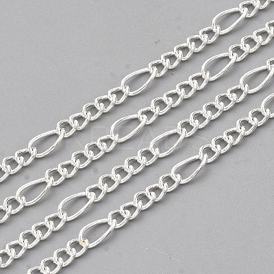 Brass Coated Iron Figaro Chain Necklace Making LS-MAK-T006-03S-1