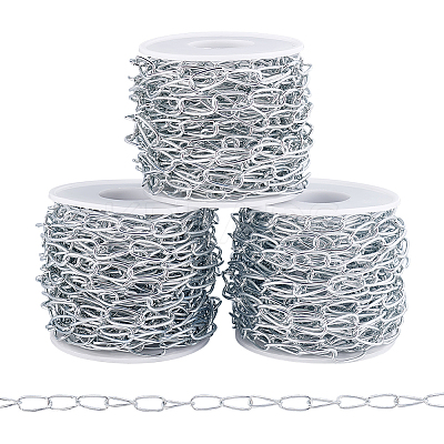 3Pcs Iron Oval Link Chains CH-BC0001-06-1