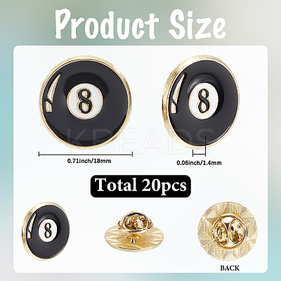 20Pcs Sport Enamel Pins JEWB-SC0001-62E-1