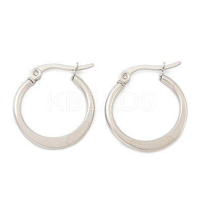 Tarnish Resistant 304 Stainless Steel Hoop Earrings EJEW-F105-23P-1