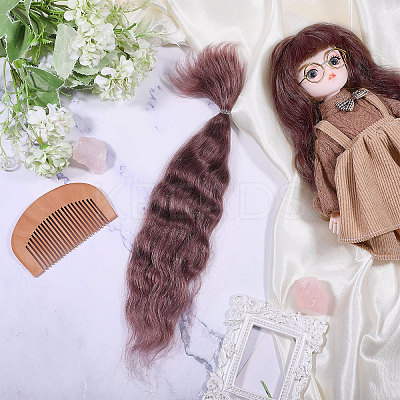 Artificial Wool Doll Wig Hair AJEW-WH0609-186D-1