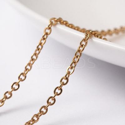 PVD Vacuum Plating 304 Stainless Steel Cable Chains STAS-D414-08-1