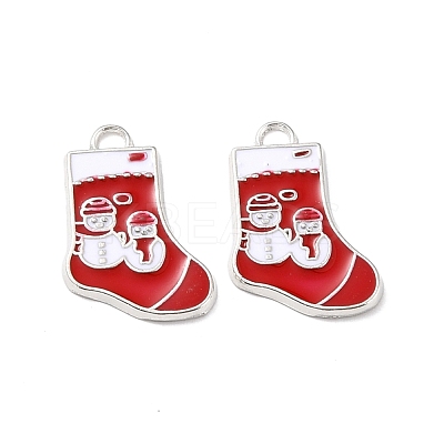 Alloy Enamel Pendants ENAM-P030-4P-1