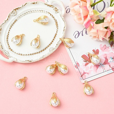 10Pcs ABS Plastic Imitation Pearl Pendants FIND-YW0008-30-1