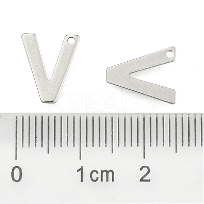 Tarnish Resistant 304 Stainless Steel Letter Charms LS-X-STAS-O072-V-1