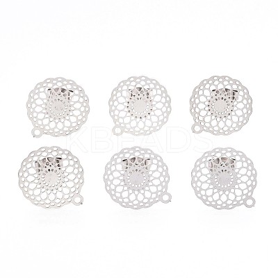 Non-Tarnish 304 Stainless Steel Stud Earring Findings STAS-S079-32B-1