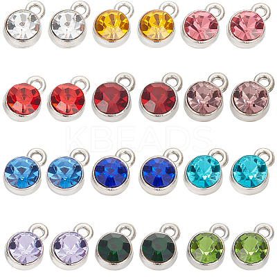 72Pcs 12 Colors Platinum Alloy Charms RGLA-SC0001-05-1