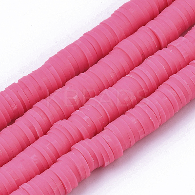Handmade Polymer Clay Beads Strands CLAY-R089-6mm-059-1
