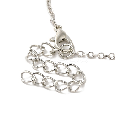 I Love You in 100 Languages Glass Projection Necklace NJEW-M204-01E-P-1