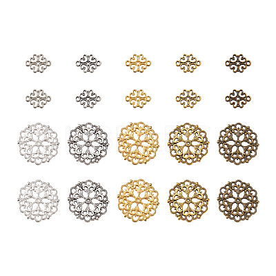 Tibetan Style Filigree Joiners Links TIBE-TA0001-25-FF-1
