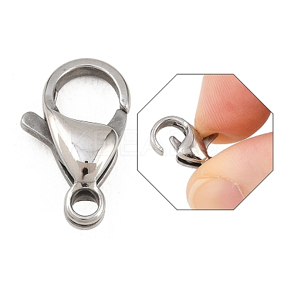 Tarnish Resistant 304 Stainless Steel Lobster Claw Clasps LS-X-STAS-AB16-1