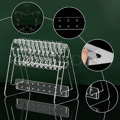 1 Set Transparent Acrylic Earring Display Stands EDIS-PH0001-54A-1