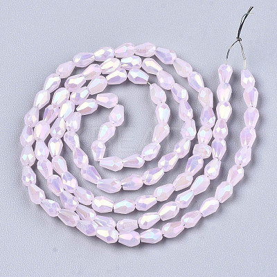 Electroplate Glass Beads Strands EGLA-S194-02A-B02-1