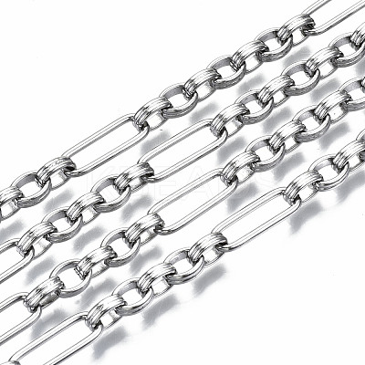 Tarnish Resistant 304 Stainless Steel Figaro Chains CHS-S008-004P-1