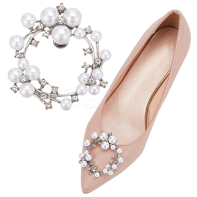 2Pcs Alloy Rhinestone Shoe Decorations FIND-GF0006-57-1