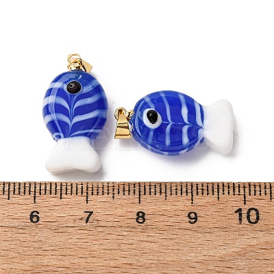 Handmade Lampwork Pendants LAMP-A007-01G-02-02-1