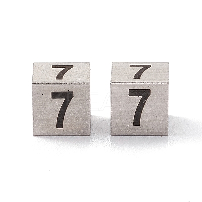 Tarnish Resistant 303 Stainless Steel European Beads STAS-G286-P07-1