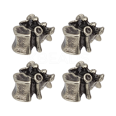 4Pcs Outdoor EDC Tool Brass Parachute Rope European Beads FIND-FG0003-74AS-1