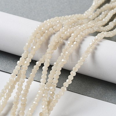 Electroplate Imitation Jade Glass Bead Strands EGLA-J047-3x2mm-F03-1