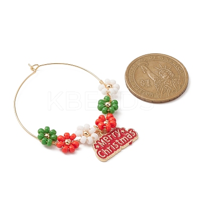 Christmas Theme Alloy Enamel Wine Glass Charms AJEW-JO00188-1