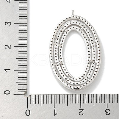 Rack Plating Brass Micro Pave Cubic Zirconia Pendants KK-L224-051P-1