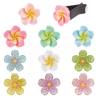 10Pcs 10 Style Magnetic Ferromanganese Iron & Plastic Air Vent Clips JEWB-AB00026-1