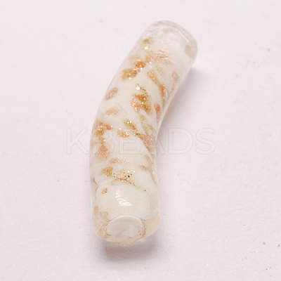 Handmade Gold Sand Lampwork Beads X-LAMP-S028-M-1