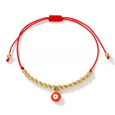 Evil Eye Brass Enamel Charm Bracelets LY1525-2-1