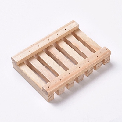 Natural Wooden Soap Case Holder AJEW-WH0105-55A-1