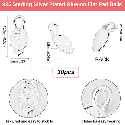 30Pcs Alloy Pinch Bails FIND-BBC0001-72B-1