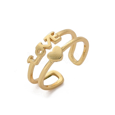 Brass Cuff Finger Rings RJEW-C120-09G-1