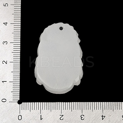 Natural White Jade Carved Pendants LS-G-S384-01B-1