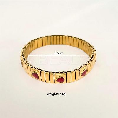 304 Stainless Steel Enamel Stretch Bracelets for Women FS-WG7EEC2-05-1