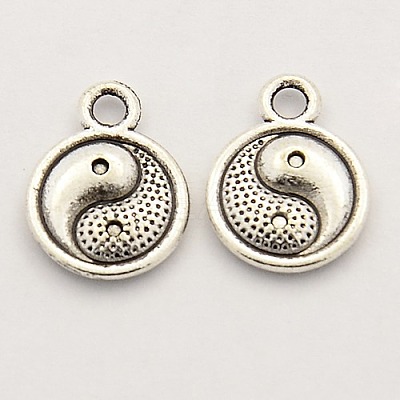 Feng Shui Tibetan Style Alloy Charms Pendants X-TIBEP-A039-AS-NF-1
