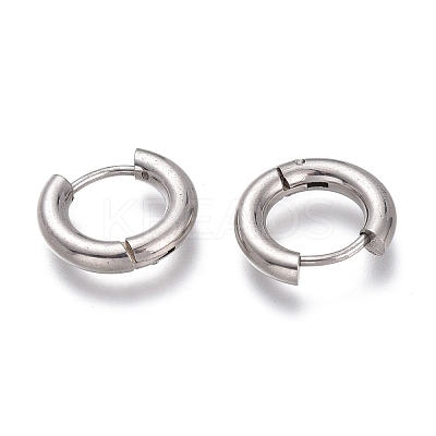 Tarnish Resistant 201 Stainless Steel Huggie Hoop Earrings EJEW-O095-05-01-1