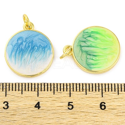 Brass Enamel Pendants KK-S401-07G-1