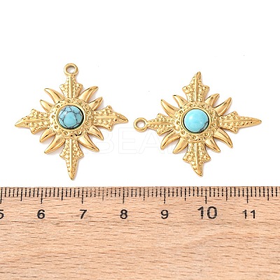 Synthetic Turquoise Pendants LS-STAS-Z177-07G-01-1