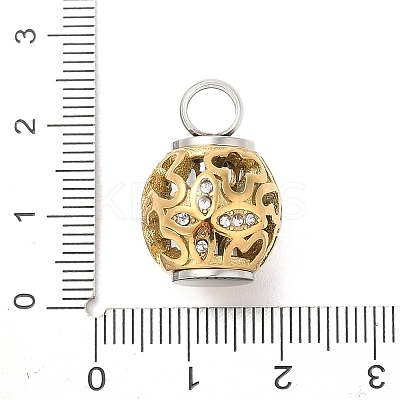 304 Stainless Steel Rhinestone Urn Ashes Pendants LS-STAS-Q327-01-1
