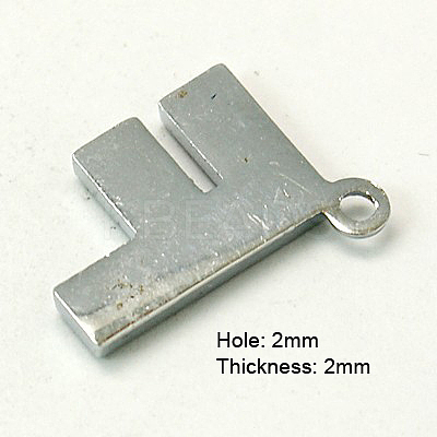 Alloy Letter Pendants X-RB-C1416-F-1