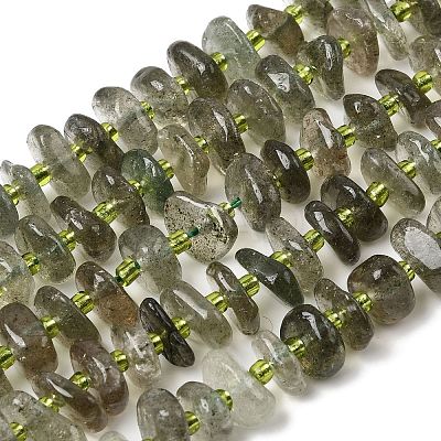 Natural Green Quartz Beads Strands G-L649-C03-01-1